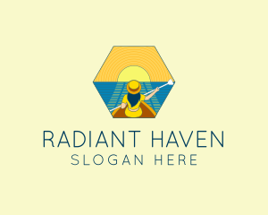 Sunset Boat Lady  logo