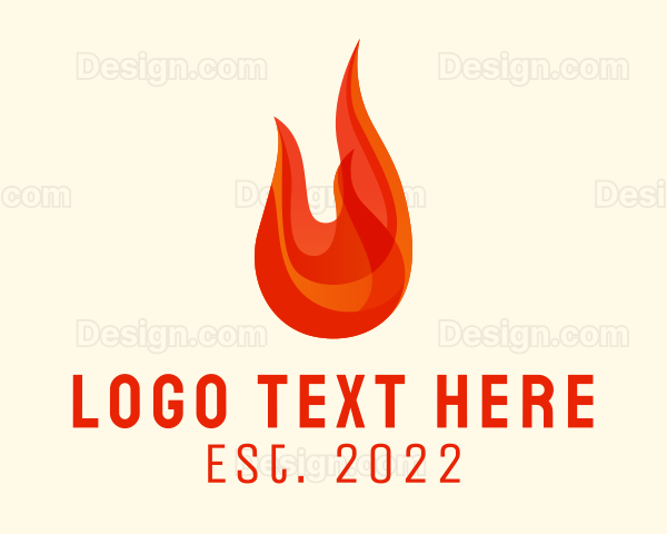 Hot Flaming Torch Logo