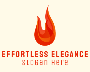 Hot Flaming Torch Logo