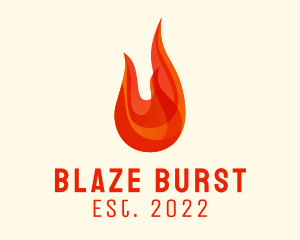 Hot Flaming Torch logo design