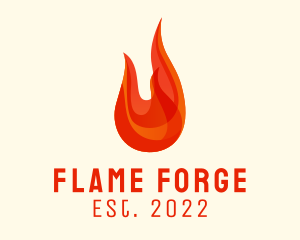 Hot Flaming Torch logo design