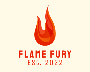 Hot Flaming Torch logo design