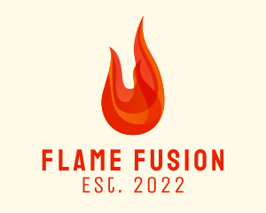 Hot Flaming Torch logo design