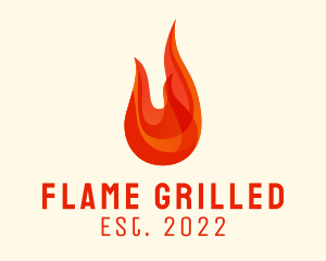 Hot Flaming Torch logo design