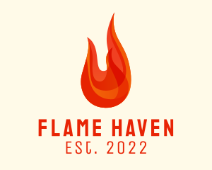 Hot Flaming Torch logo design