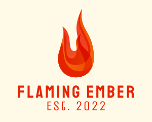 Hot Flaming Torch logo design