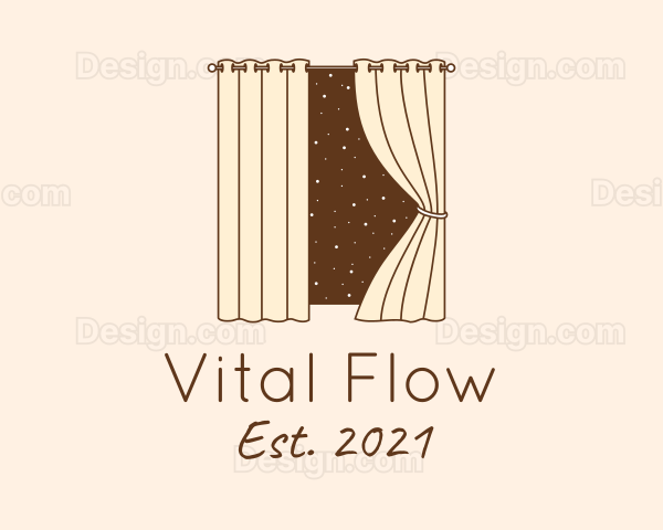 Window Curtain Decoration Logo