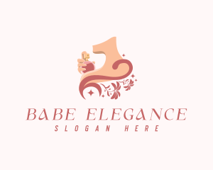 Elegant Floral Perfume logo design