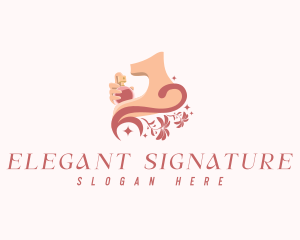 Elegant Floral Perfume logo design