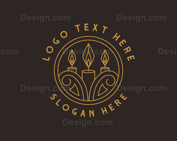 Candle Flame Aromatheraphy Logo