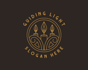 Candle Flame Aromatheraphy logo design