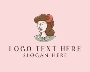 Retro Woman Cartoon logo