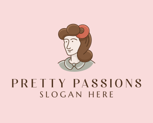 Retro Woman Cartoon logo