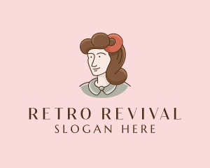 Retro Woman Cartoon logo design