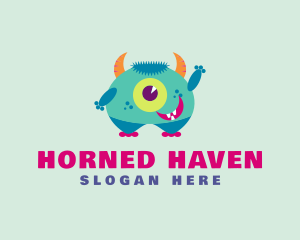 Cute Horned Monster  logo