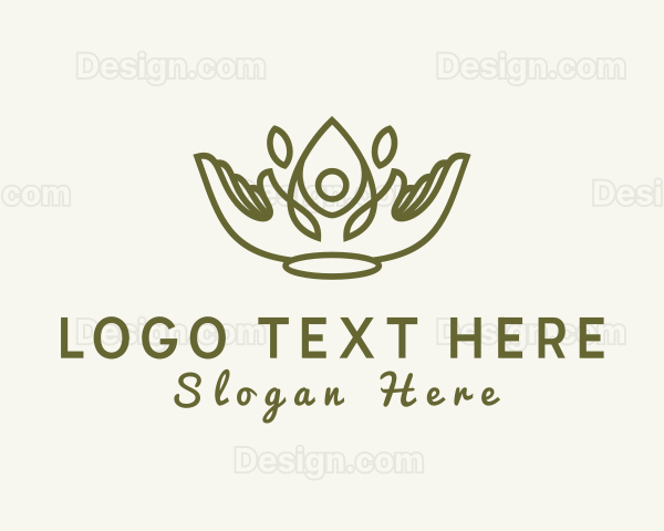 Flower Lotus Hands Logo