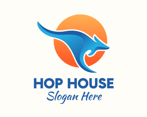 Australian Blue Kangaroo logo design