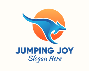 Australian Blue Kangaroo logo design