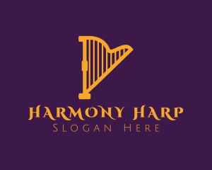 Elegant Musical Harp logo