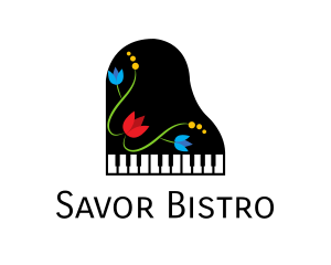 Floral Piano Music logo