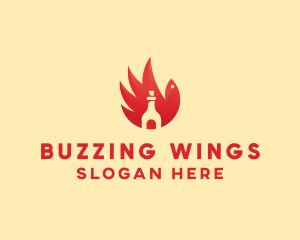 Chicken Wing Hot Sauce logo design