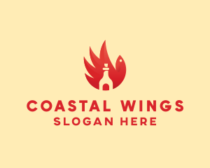 Chicken Wing Hot Sauce logo design