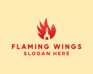 Chicken Wing Hot Sauce logo design