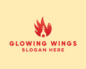 Chicken Wing Hot Sauce logo design