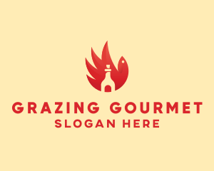 Chicken Wing Hot Sauce logo design