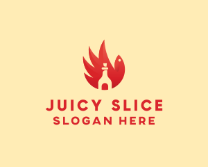 Chicken Wing Hot Sauce logo design