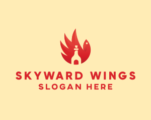 Chicken Wing Hot Sauce logo design