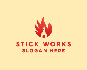 Chicken Wing Hot Sauce logo design