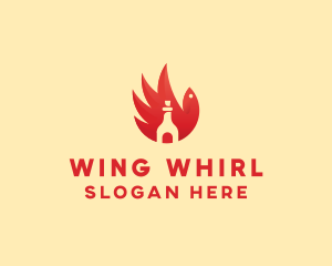 Chicken Wing Hot Sauce logo design