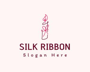 Candle Ribbon Gift logo design