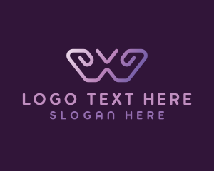 Modern Gradient Butterfly logo