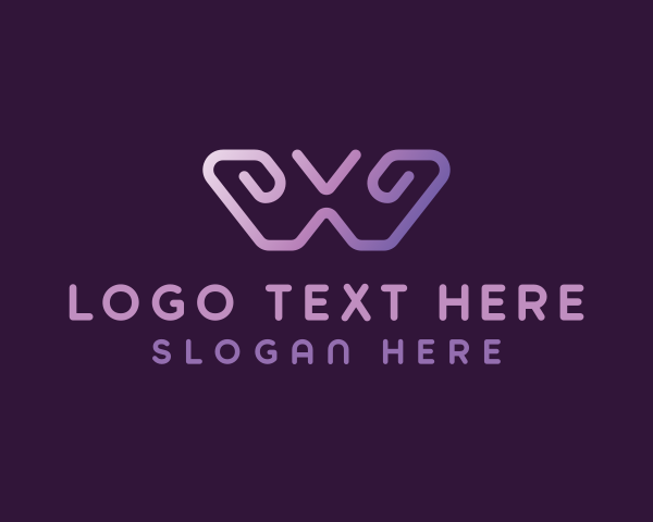 Letter Wv logo example 3
