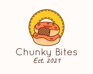 Donut Bite Patch logo design