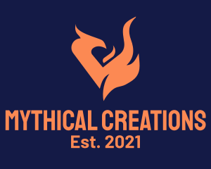 Mythical Phoenix Creature logo design