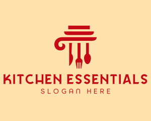 Kitchen Cooking Pillar  logo design