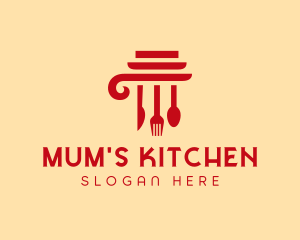 Kitchen Cooking Pillar  logo design