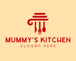 Kitchen Cooking Pillar  logo design