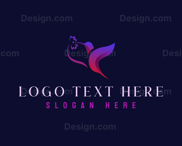 Flying Hummingbird Creative Logo