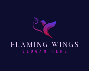 Flying Hummingbird Creative logo design