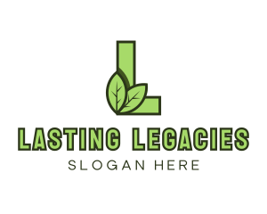 Eco Letter L logo design