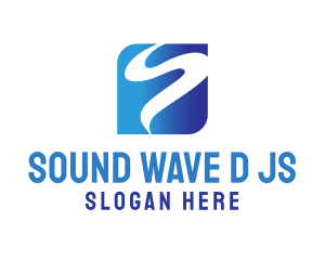 Modern Wave Business Letter S logo design