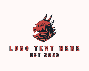 Medieval Fire Dragon  logo