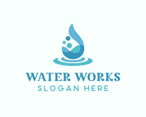 Water Liquid Drop logo design