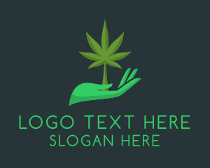 Medical Weed Hand  logo