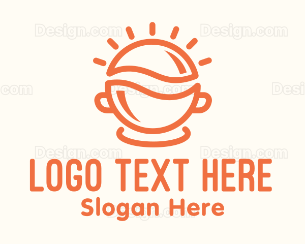 Orange Sunny Breakfast Bowl Logo