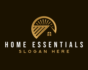 Home Roofing  Real Estate logo design